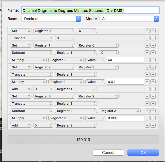 decimal to DMS