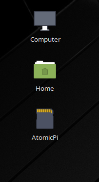 atomic pi linux mint desktop icons >