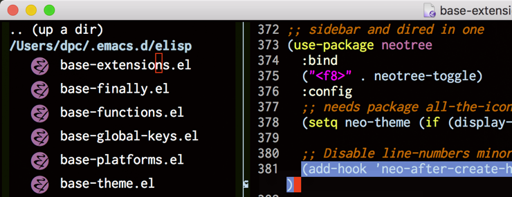 neotree without line numbers success